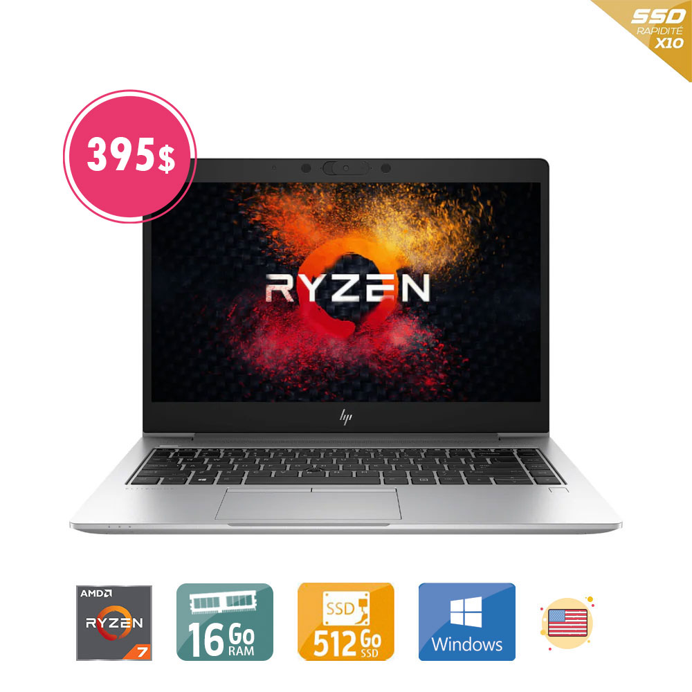 Carte Mère HP EliteBook 735 - Compatible AMD Ryzen 3 Pro, Aussi Pour 830 G5, Occasion