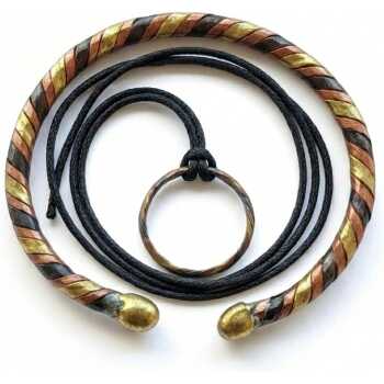 Parure Complète 3-en-1 : Bague, Bracelet & Pendentif Africains Protection Contre le Mauvais Oeil | Prospérité et Abondance
