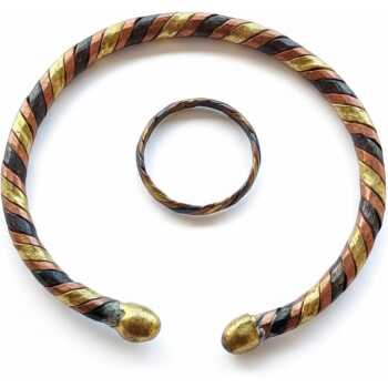 Lot Bracelet + Bague fermée Africains Protection Contre le Mauvais Oeil | Prospérité et Abondance